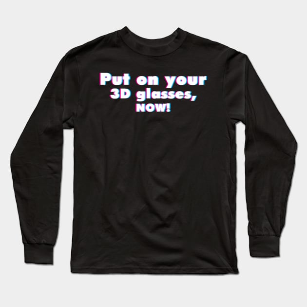 3D Long Sleeve T-Shirt by synaptyx